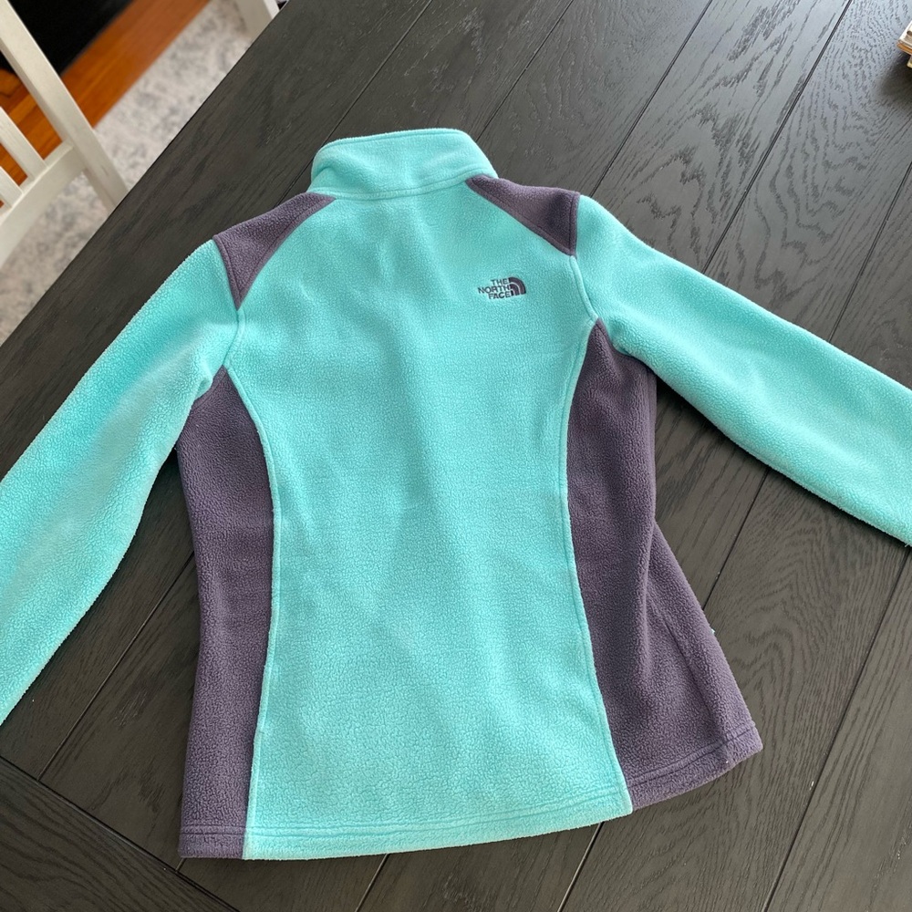 The North Face Women’s Turquoise and Gray Fleece Hoodie - Picture 7 of 12